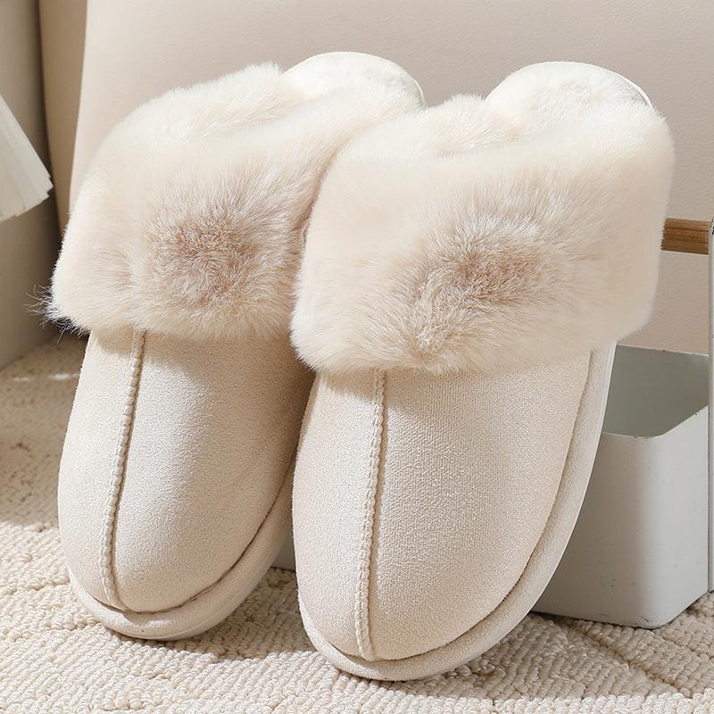 Large-sized Cotton Slippers For Women Autumn And Winter Couple's Style.