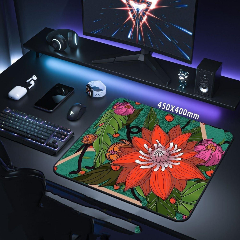 E-sports Mouse Pad Thickened Fine Rice Noodles Wild Lotus Table Mat.