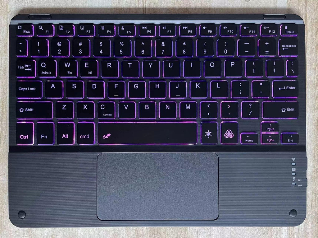 Bluetooth Keyboard With Touch For Mobile Phone Tablet Wireless Rechargeable.