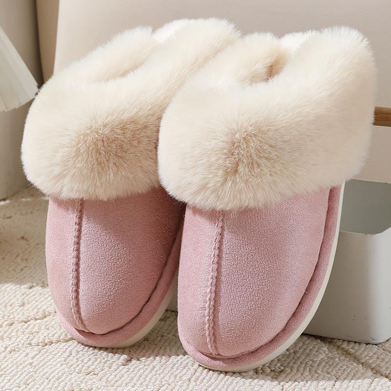 Large-sized Cotton Slippers For Women Autumn And Winter Couple's Style.