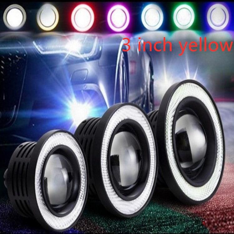 Modification of automobile LED lens fog lamp.