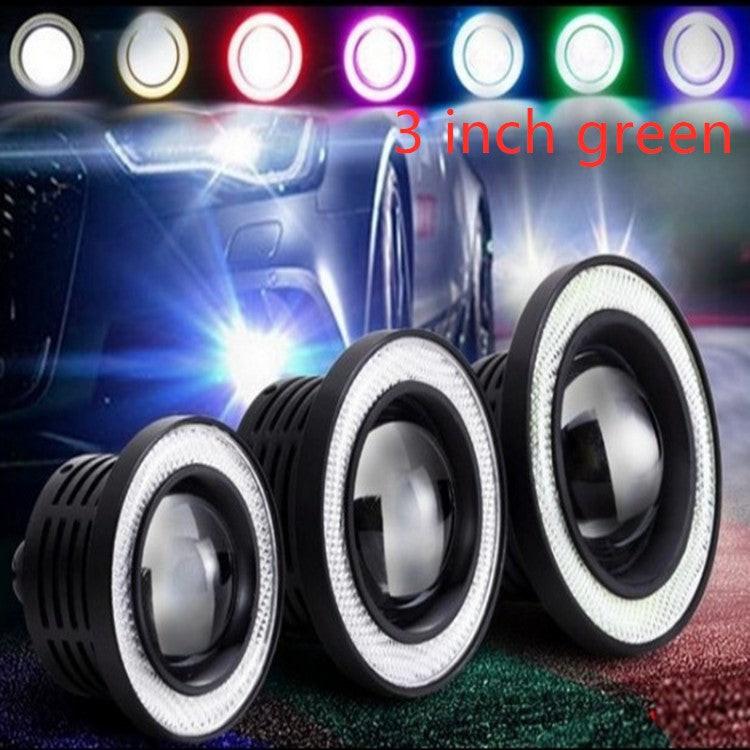 Modification of automobile LED lens fog lamp.