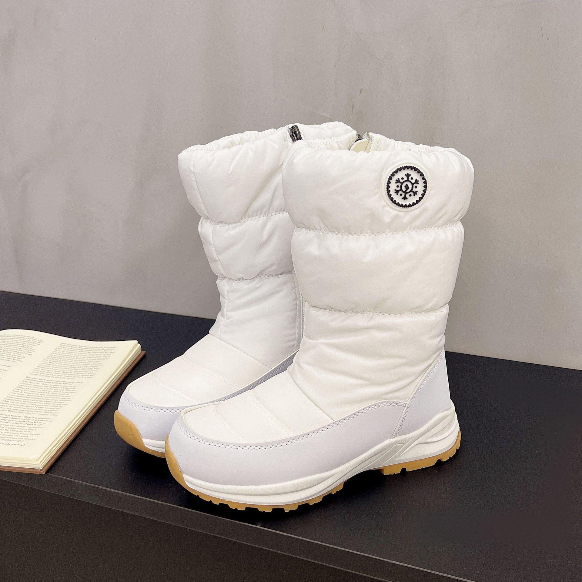 Thickened Cotton Mid-calf Snow Boots.