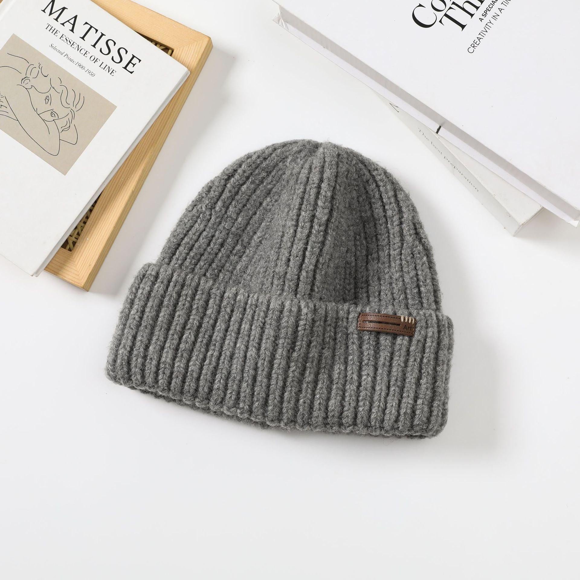 Wool Blend Beanie For Women In Autumn And Winter.