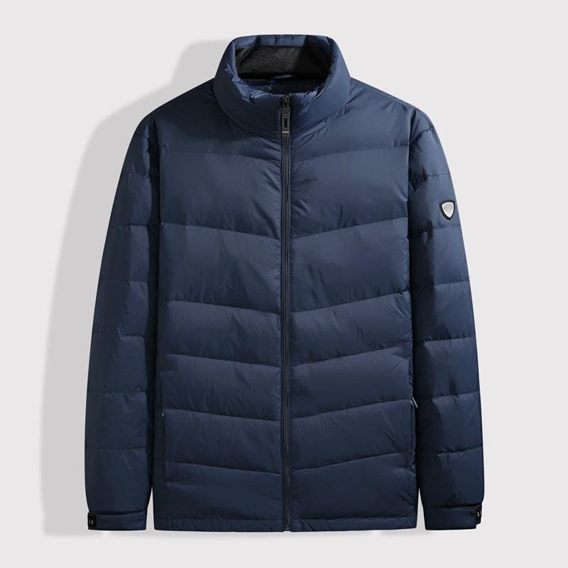 Autumn And Winter Men's Stand-up Collar Warm Down Jacket.