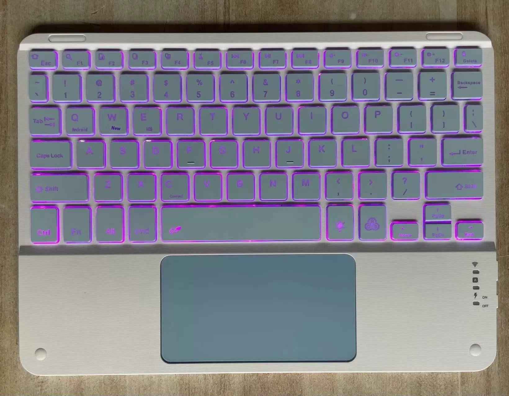 Bluetooth Keyboard With Touch For Mobile Phone Tablet Wireless Rechargeable.