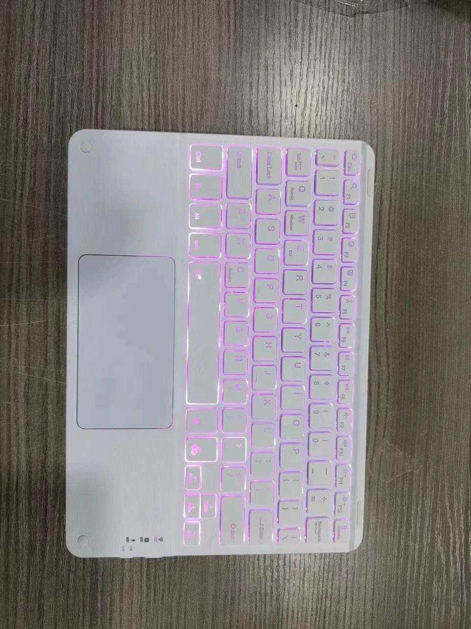 Bluetooth Keyboard With Touch For Mobile Phone Tablet Wireless Rechargeable.