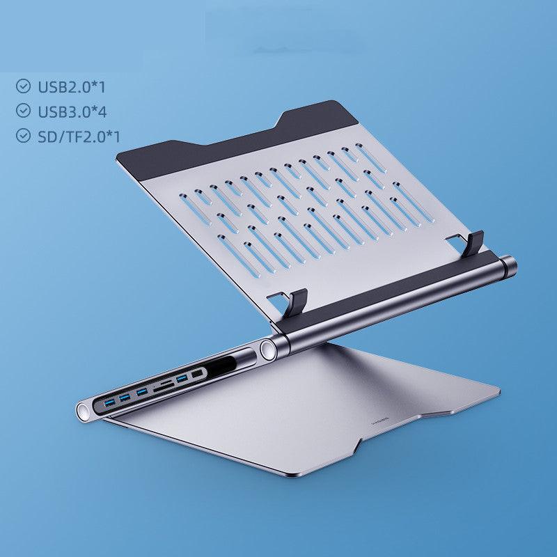 Lapstop Stand With 8-in-1 Docking Station.