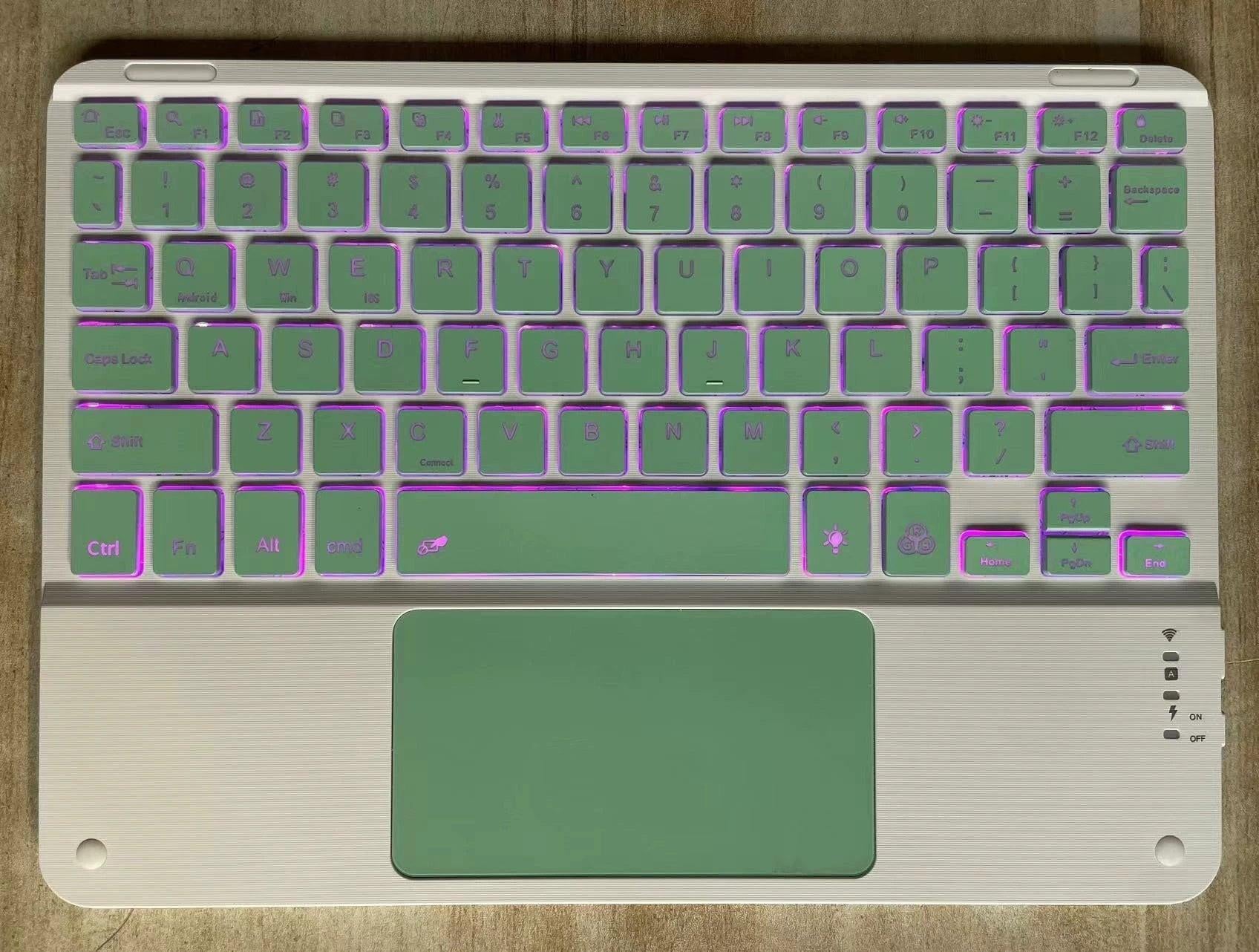 Bluetooth Keyboard With Touch For Mobile Phone Tablet Wireless Rechargeable.