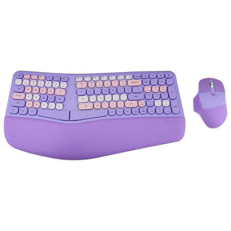 Ergonomic Veneer Wrist Splint Wireless Keyboard And Mouse Set.