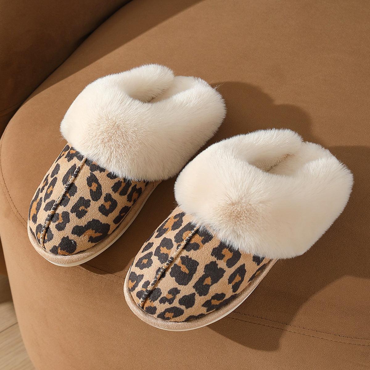Large-sized Cotton Slippers For Women Autumn And Winter Couple's Style.