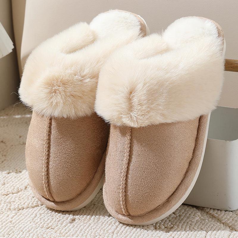 Large-sized Cotton Slippers For Women Autumn And Winter Couple's Style.