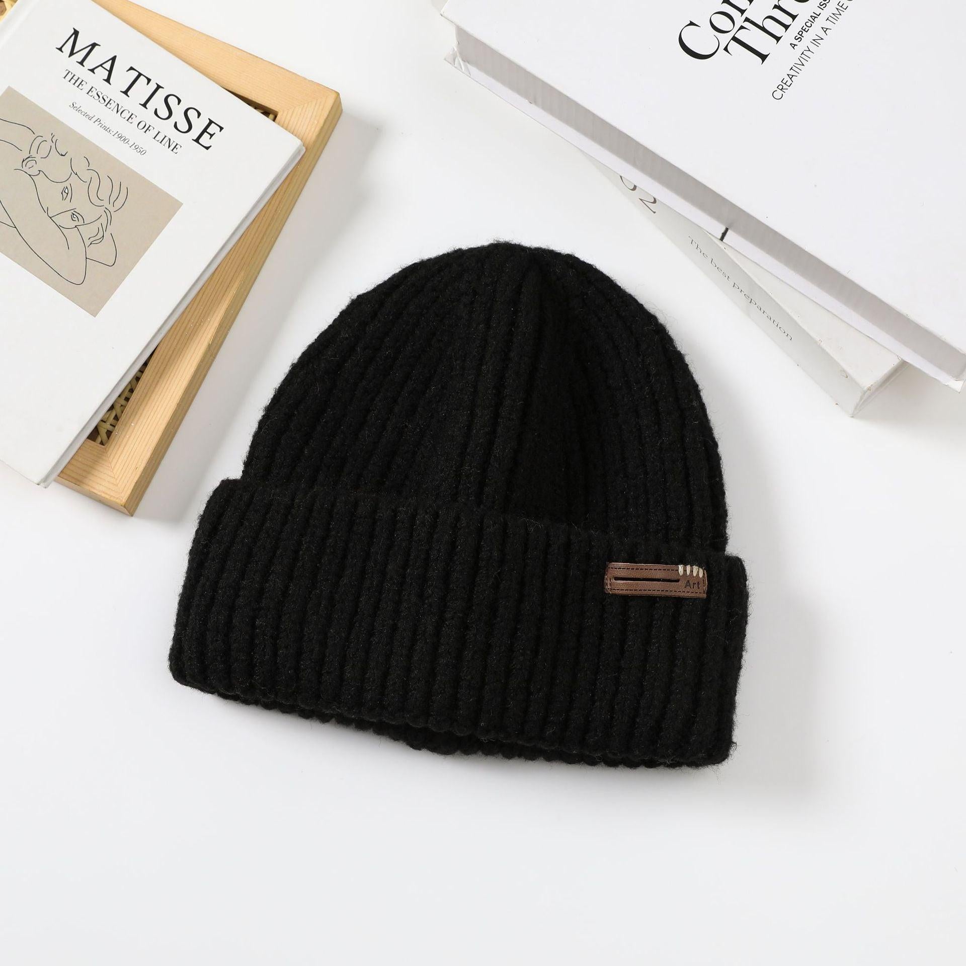 Wool Blend Beanie For Women In Autumn And Winter.