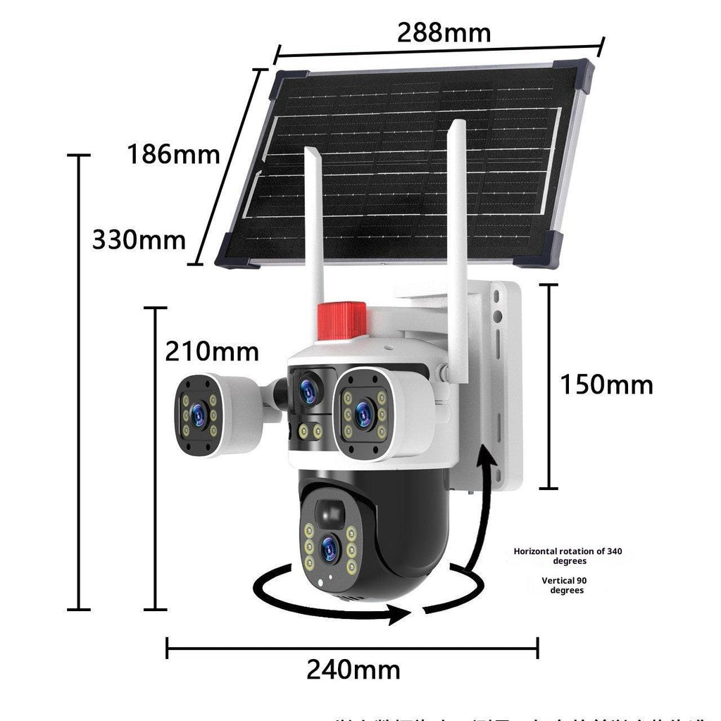Solar Ultra High Definition Surveillance Trinocular Camera.