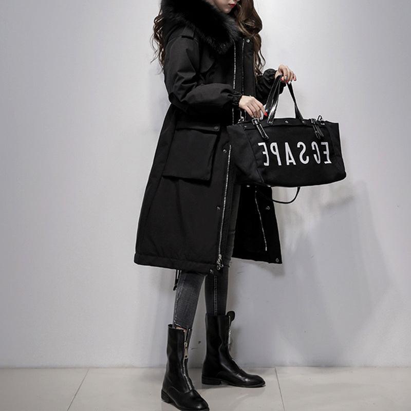 Parker Big Fur Collar Down Jacket Women.