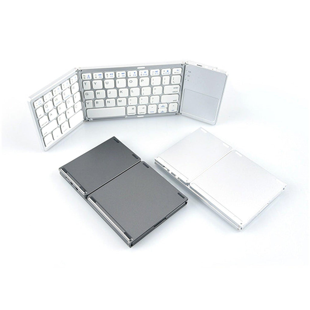 Mini Tri-fold Bluetooth Keyboard Portable Thin Touch.