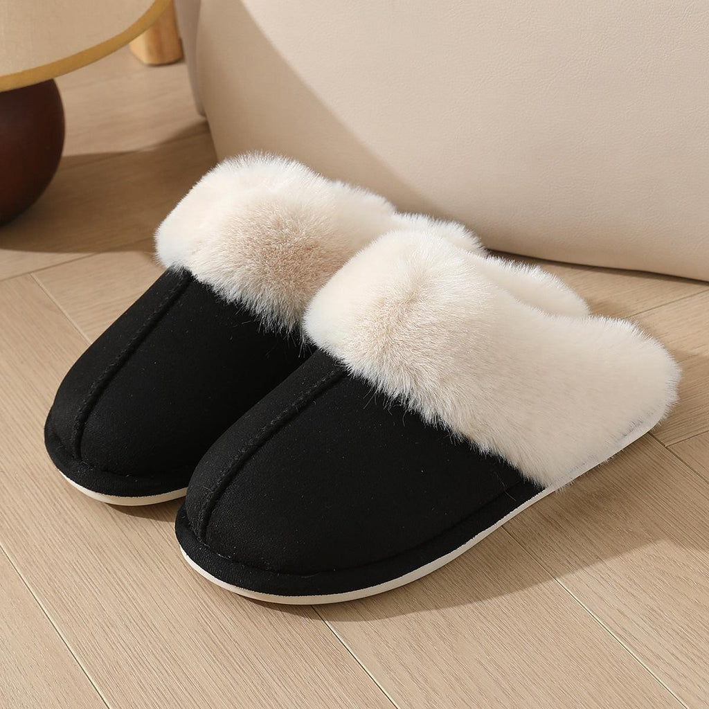 Large-sized Cotton Slippers For Women Autumn And Winter Couple's Style.