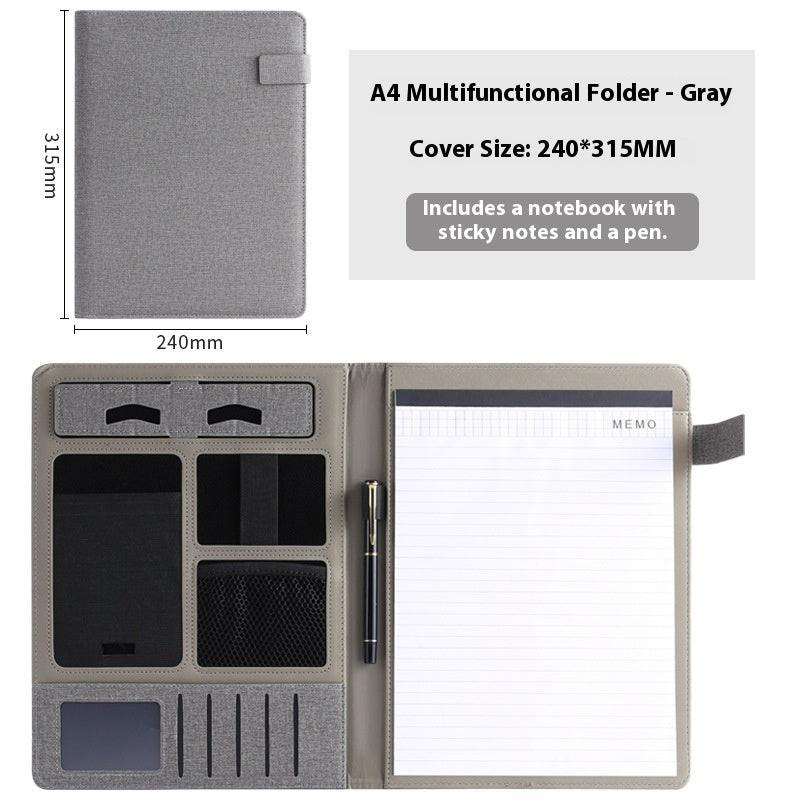 Leather Business Multifunction A4 Fashion Folder.