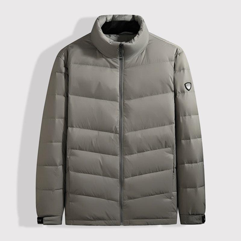 Autumn And Winter Men's Stand-up Collar Warm Down Jacket.