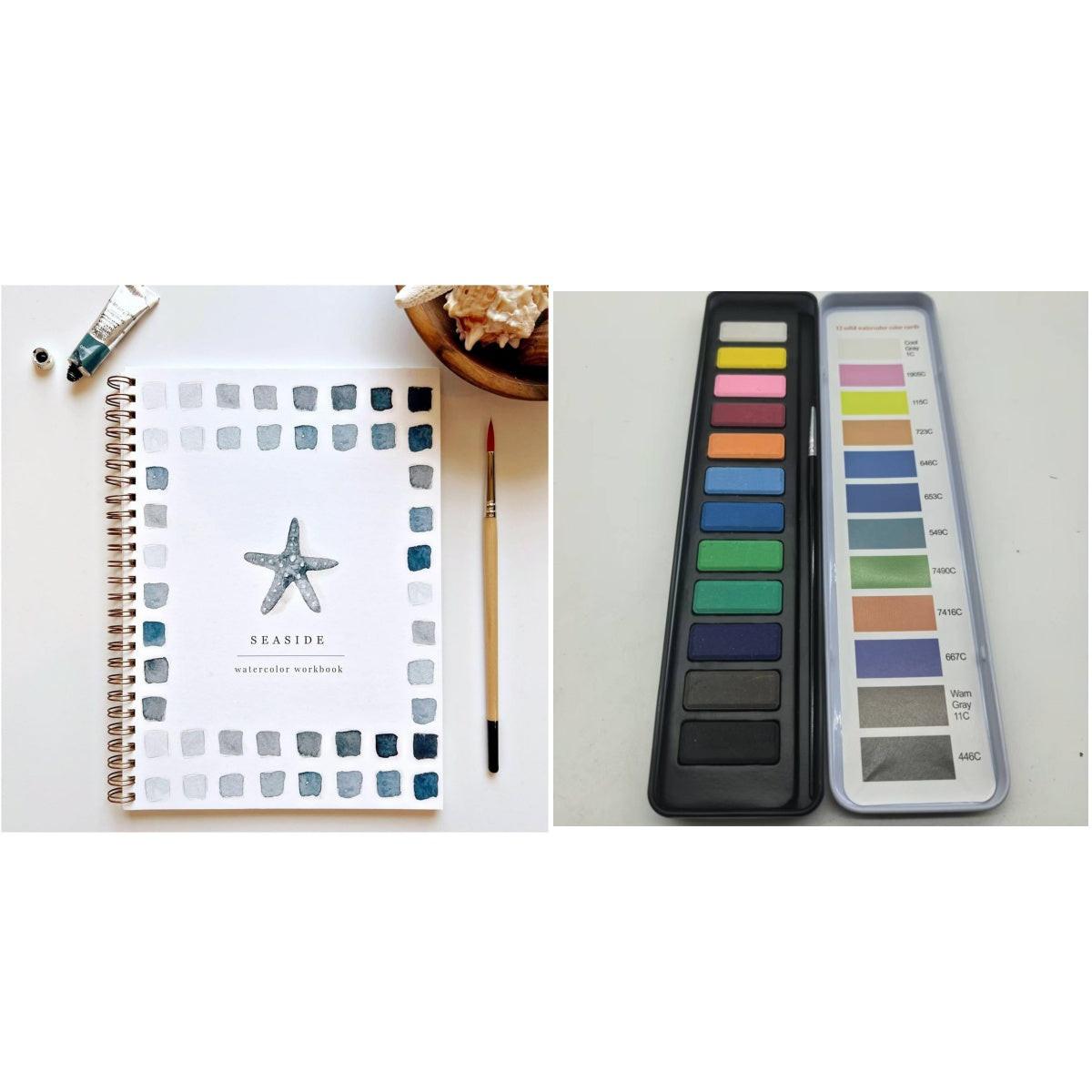 Portable Home Watercolor Exercise Book For Beginners.