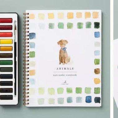 Portable Home Watercolor Exercise Book For Beginners.