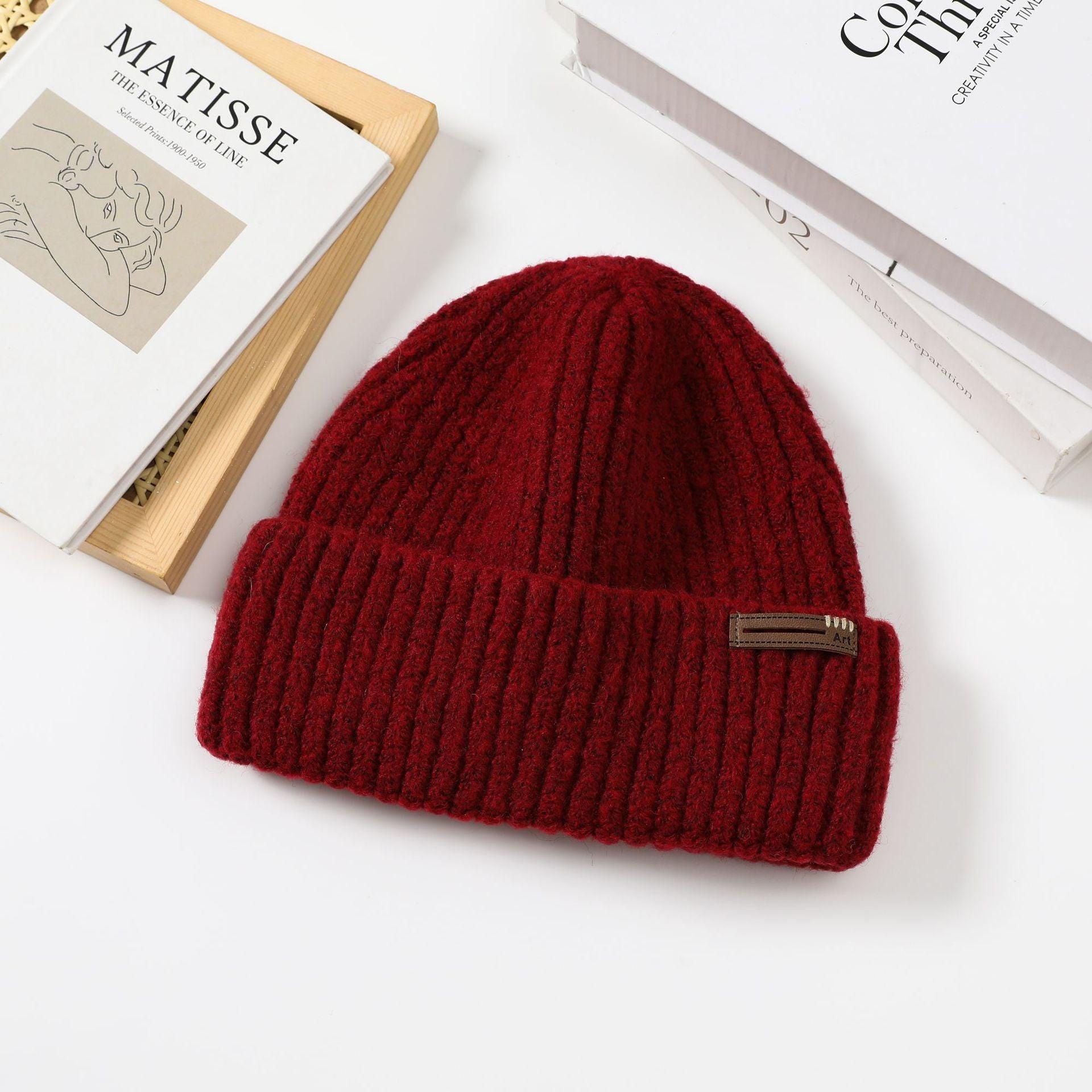 Wool Blend Beanie For Women In Autumn And Winter.