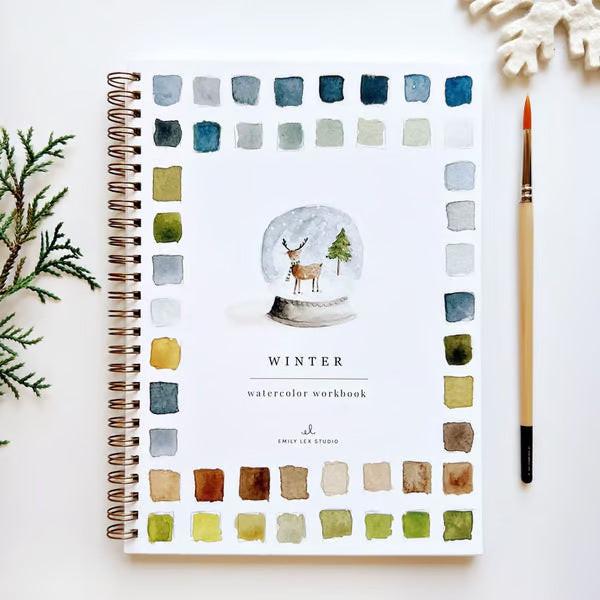 Portable Home Watercolor Exercise Book For Beginners.