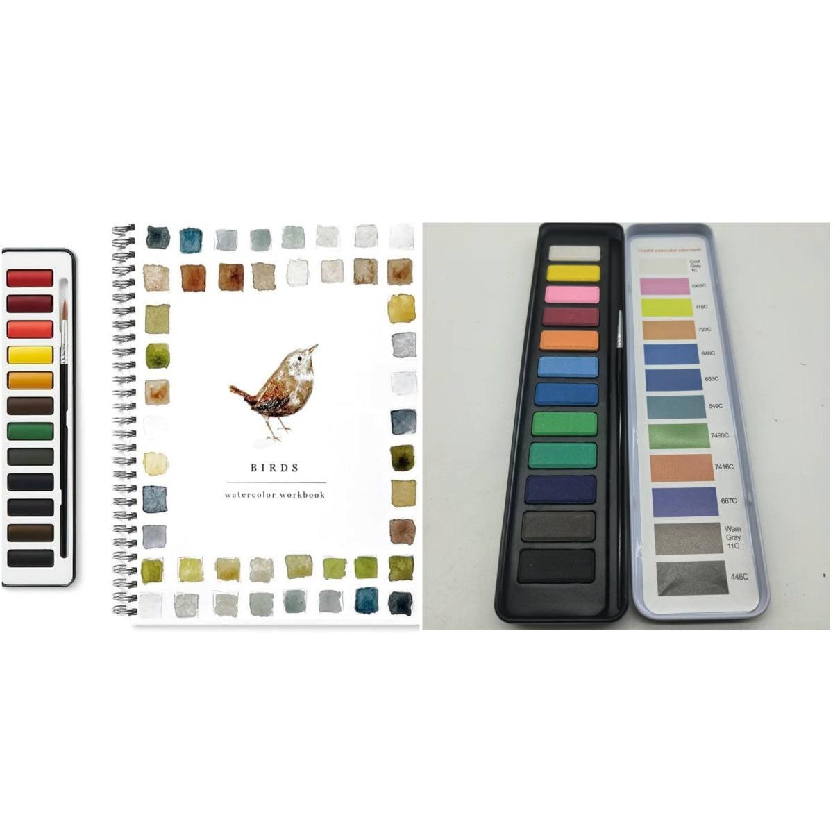 Portable Home Watercolor Exercise Book For Beginners.