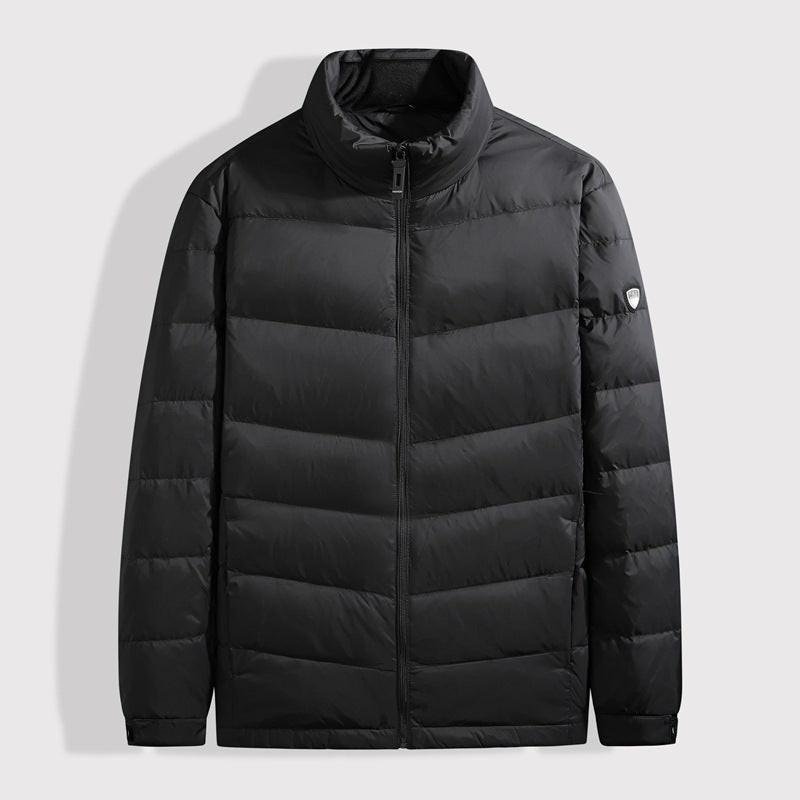 Autumn And Winter Men's Stand-up Collar Warm Down Jacket.