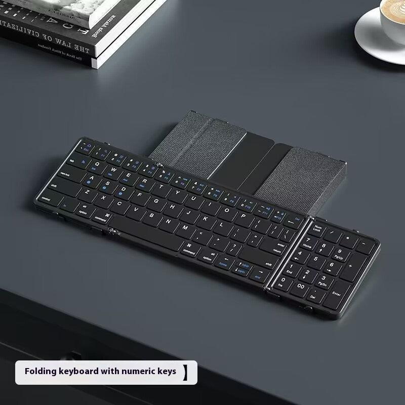 Mobile Phone Tablet Folding Bluetooth Keyboard Portable Mute.