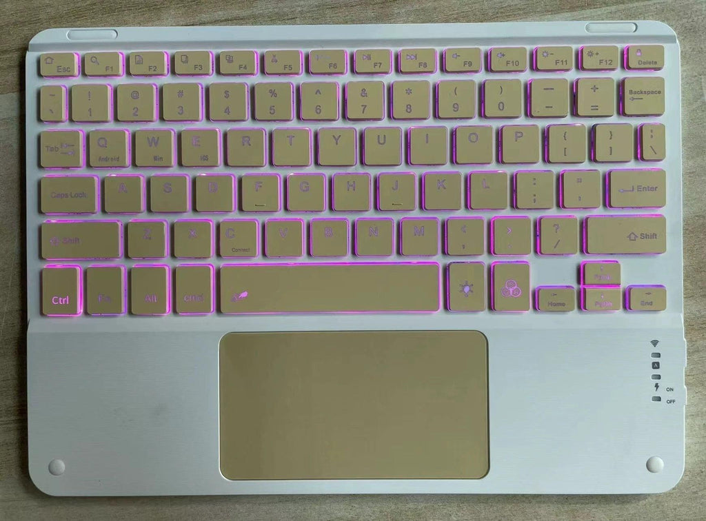 Bluetooth Keyboard With Touch For Mobile Phone Tablet Wireless Rechargeable.