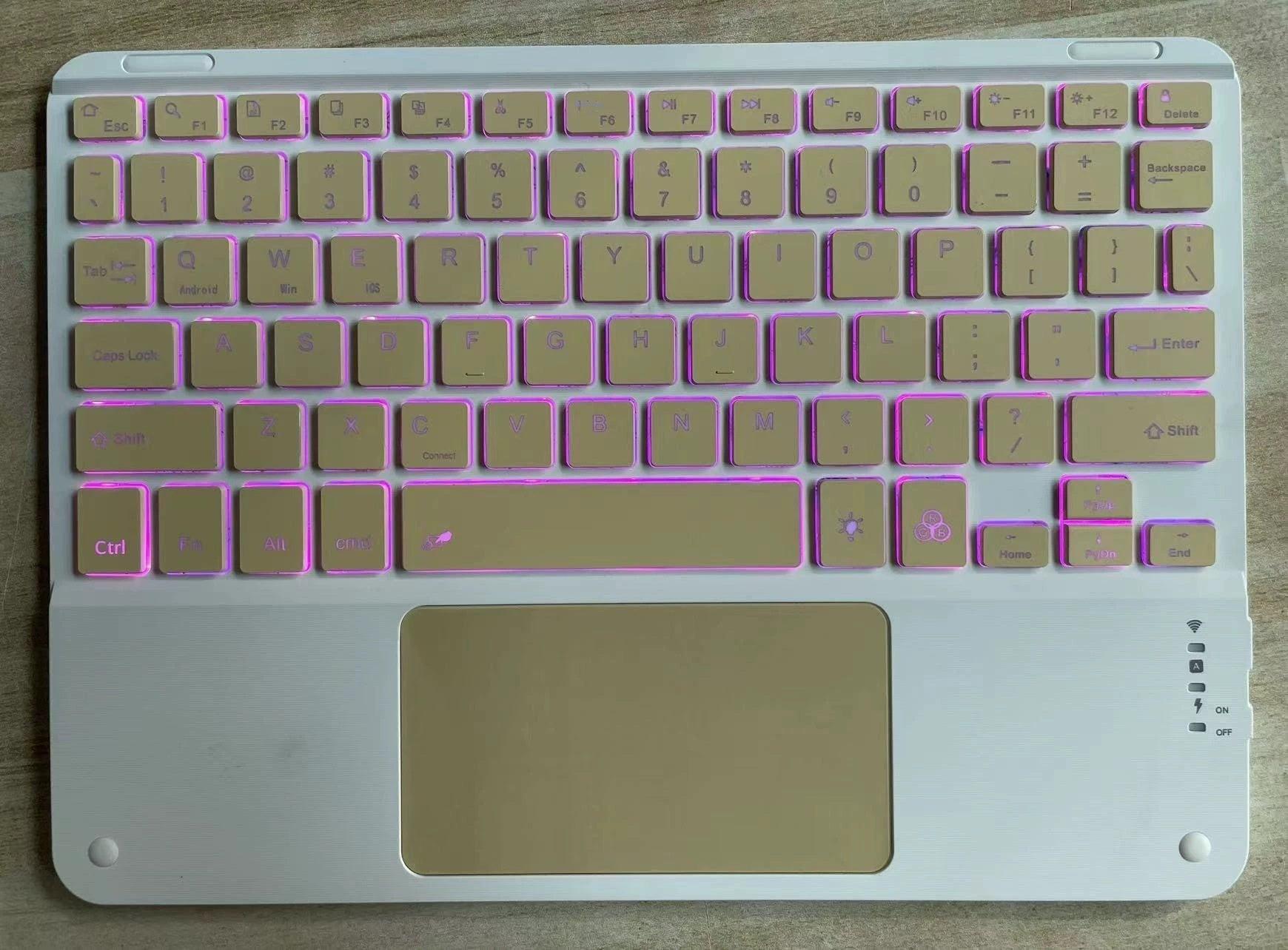 Bluetooth Keyboard With Touch For Mobile Phone Tablet Wireless Rechargeable.