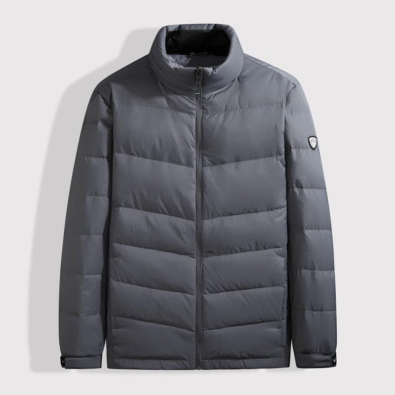 Autumn And Winter Men's Stand-up Collar Warm Down Jacket.