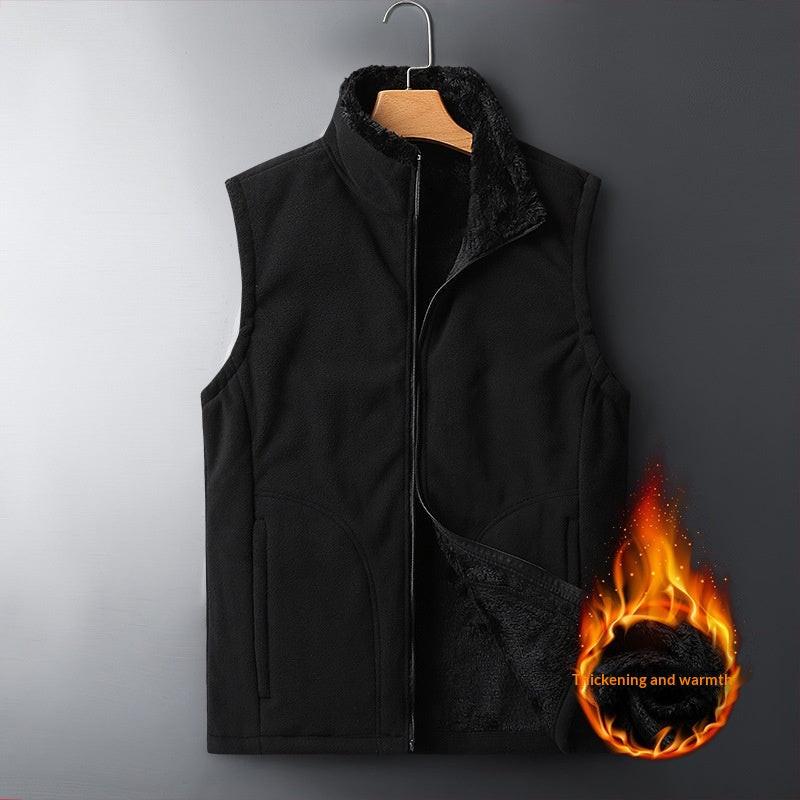 Men's Autumn And Winter Casual Outdoor Plush Vest.