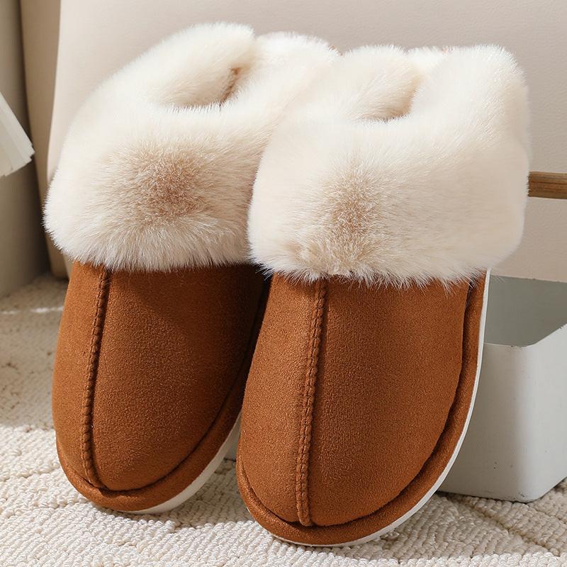 Large-sized Cotton Slippers For Women Autumn And Winter Couple's Style.