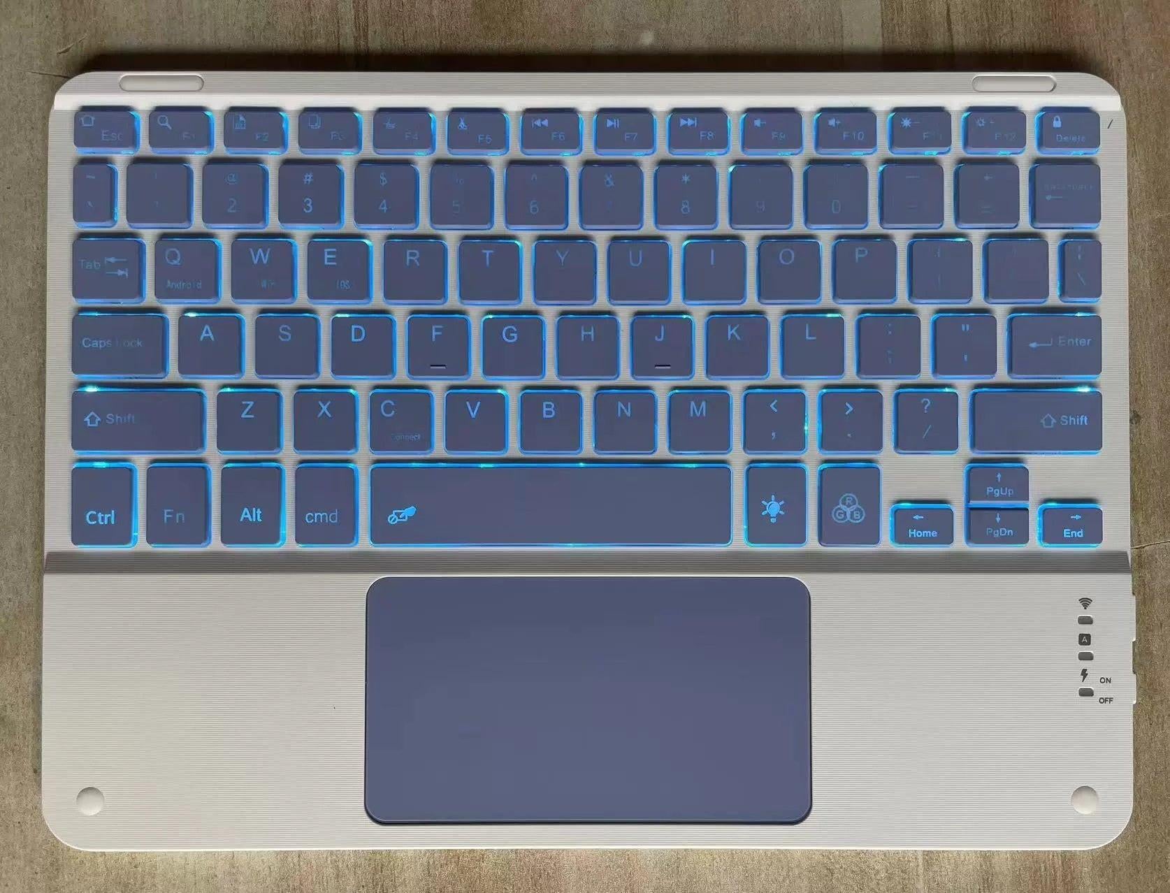 Bluetooth Keyboard With Touch For Mobile Phone Tablet Wireless Rechargeable.