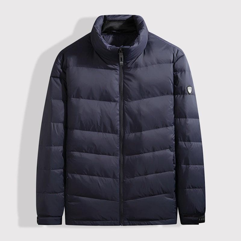 Autumn And Winter Men's Stand-up Collar Warm Down Jacket.
