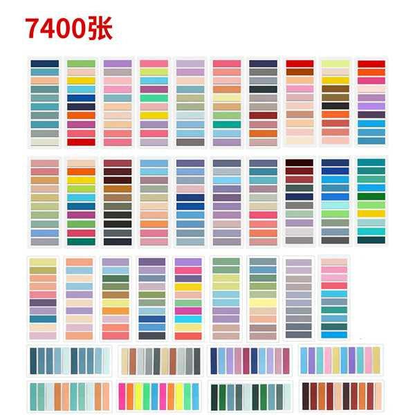 Portable Home Morandi Loose-leaf Classification Pet Post-It.